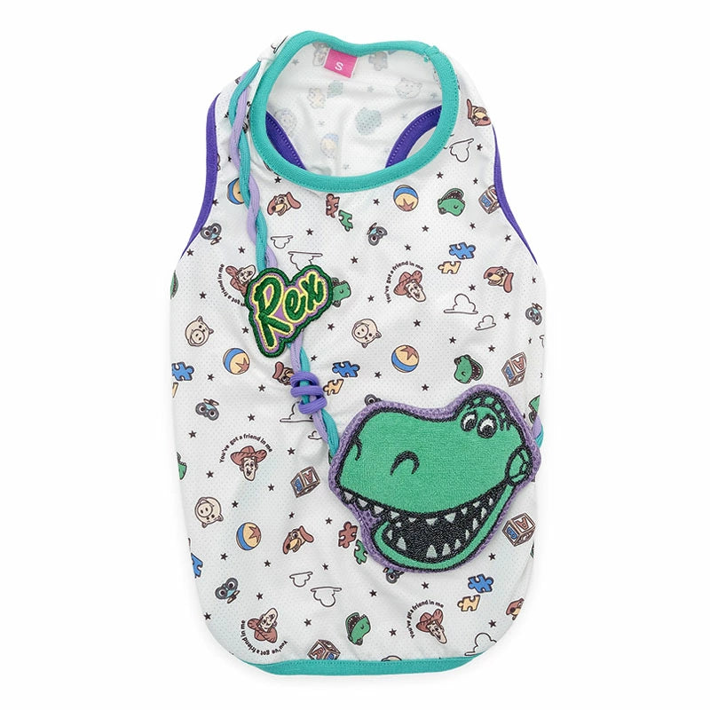 Authentic Disney Toy Story Rex Dog Tank Top – COOLMAX® Insect Repellent Pouch-Style Summer Vest