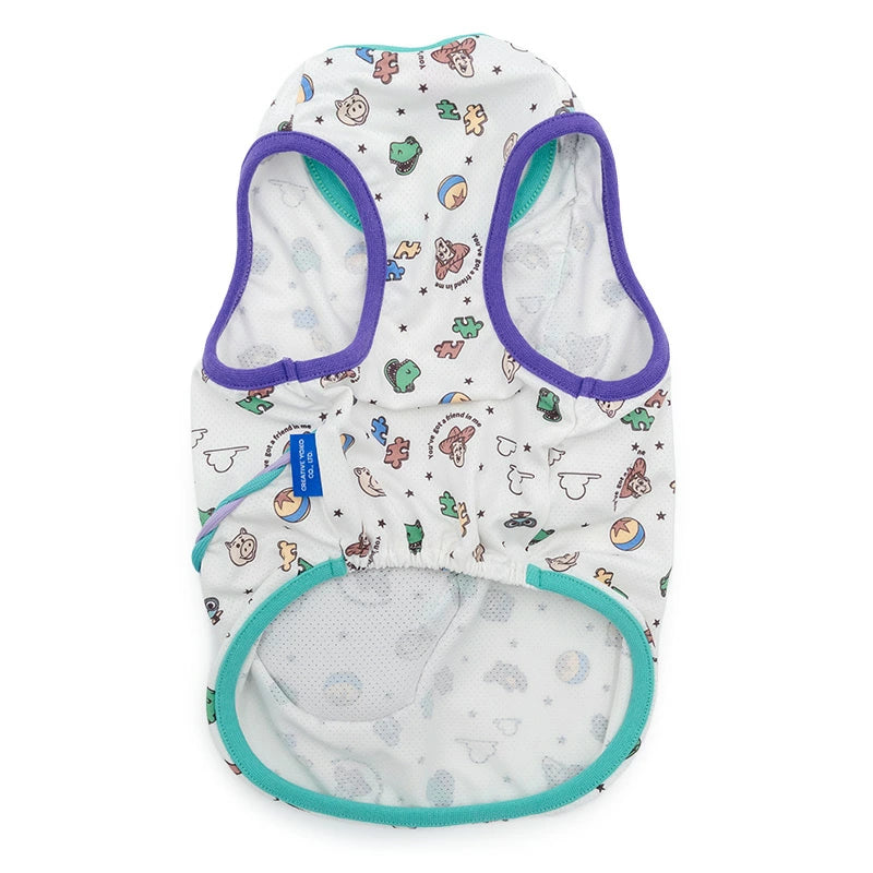 Authentic Disney Toy Story Rex Dog Tank Top – COOLMAX® Insect Repellent Pouch-Style Summer Vest