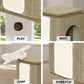 Taily Wooden Cat Tower Scratching Tree Post Cubox House Removable Cover Cat Trees Modern Furniture for Indoor Cats