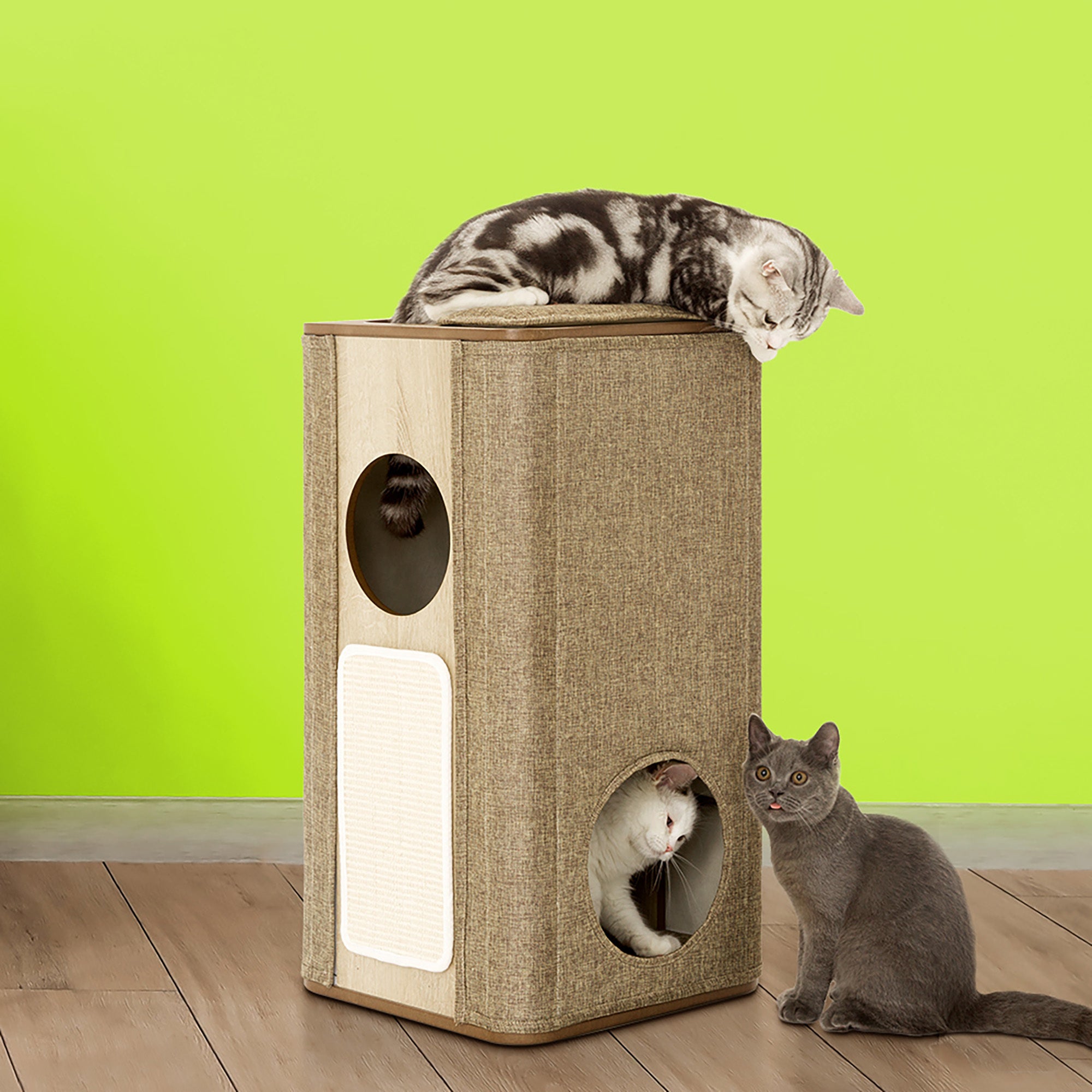 Taily Medium Wooden Cat Tree Pillar