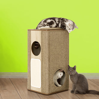 Taily Medium Wooden Cat Tree Pillar