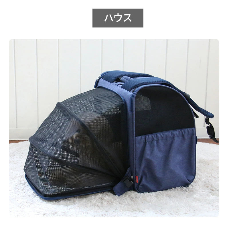 Snoopy Dog Backpack Carry Bag Front Carry Folding Small Dog House | Hug Carry Backpack Carry Bag Stylish Cute Beagle Scout Expandable Simple House Car Seat Belt Fixation Reflective Night Convenient Disaster Prevention