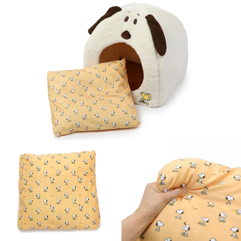 Snoopy Dog Pet Bed Stylish Indoor House White