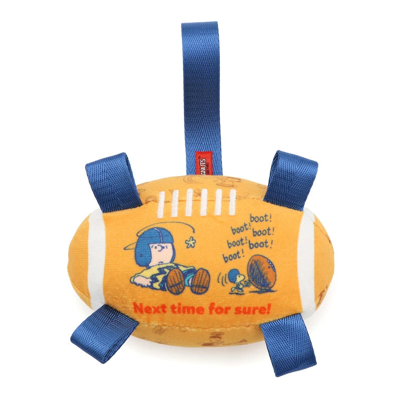Authentic Snoopy Rugby Ball Dog Toy with Tab – Authentic Peanuts® Pet Toy