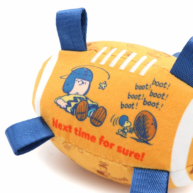 Authentic Snoopy Rugby Ball Dog Toy with Tab – Authentic Peanuts® Pet Toy