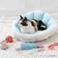 Shell Cuddler Dog Bed – White Marine Cool-Touch Pet Bed (45 × 45cm)