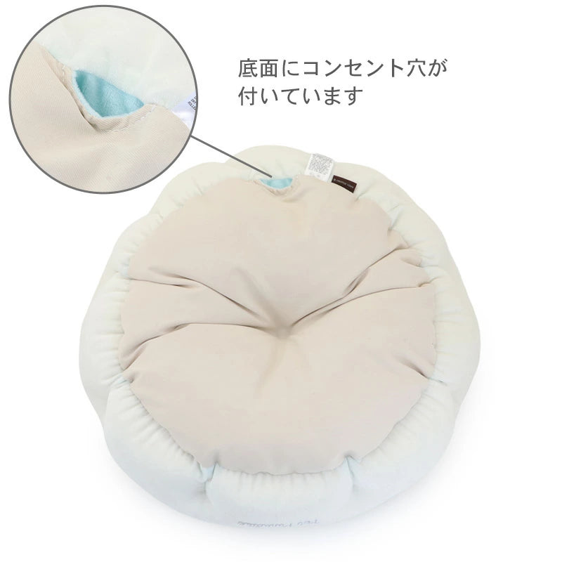Shell Cuddler Dog Bed – White Marine Cool-Touch Pet Bed (45 × 45cm)
