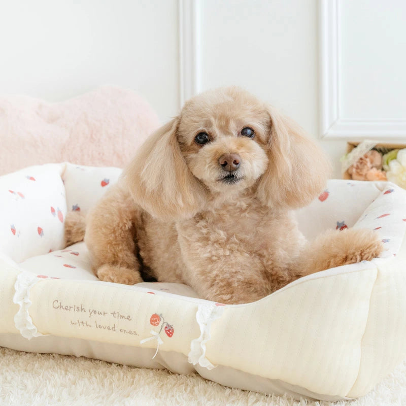 Strawberry Floral Cuddler Bed 3 Sizes