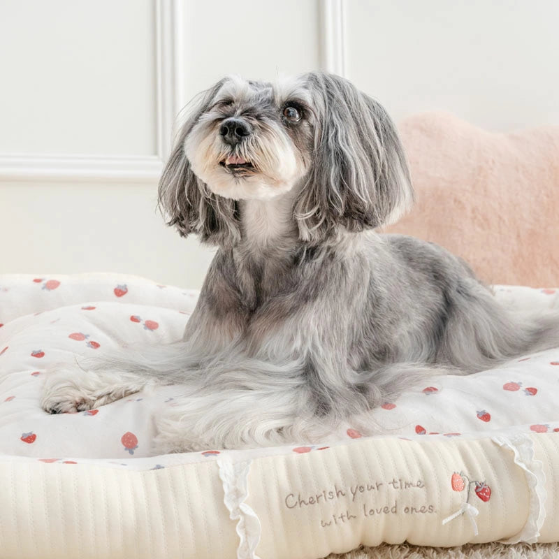 Strawberry Floral Cuddler Bed 3 Sizes