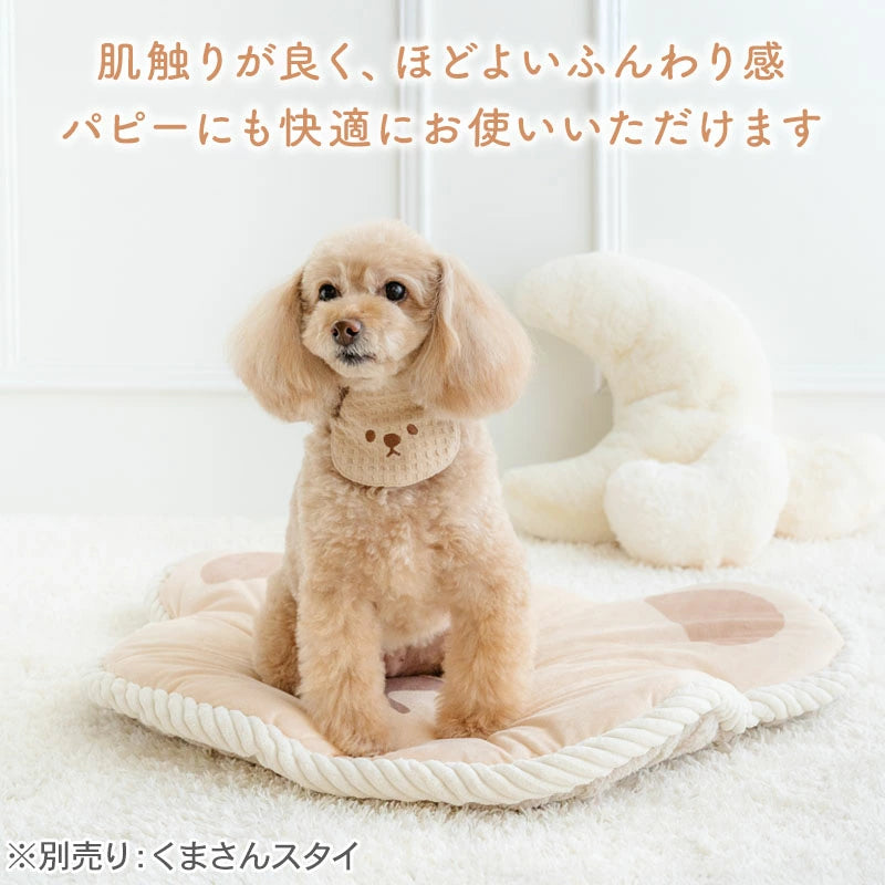 Bear Mat | Beige, Boa Lining, Washable Bear Design