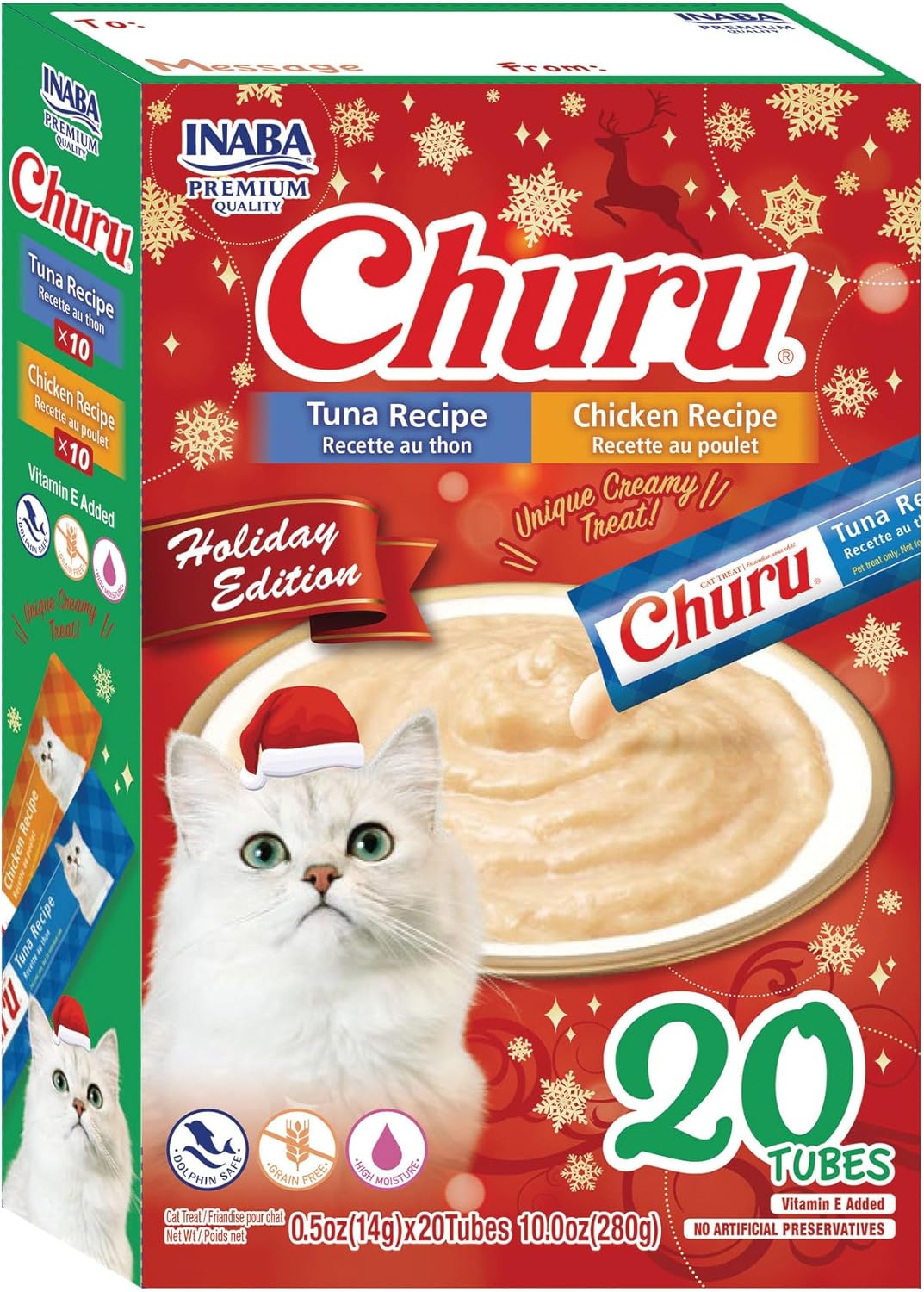 Inaba Churu Christmas Holiday Tuna & Chicken Variety Pack