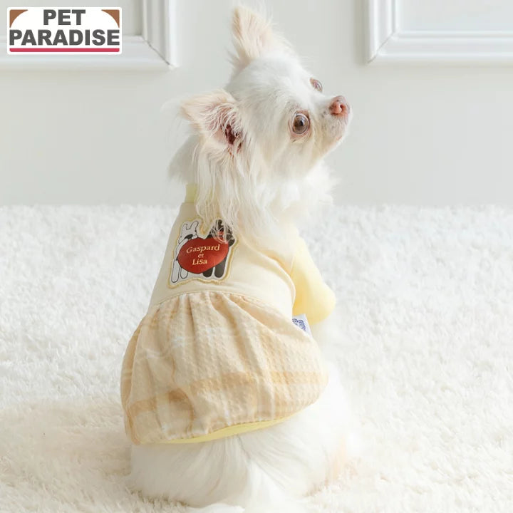 Authentic Lisa and Gaspard Spring Checkered Puffy T-Shirt