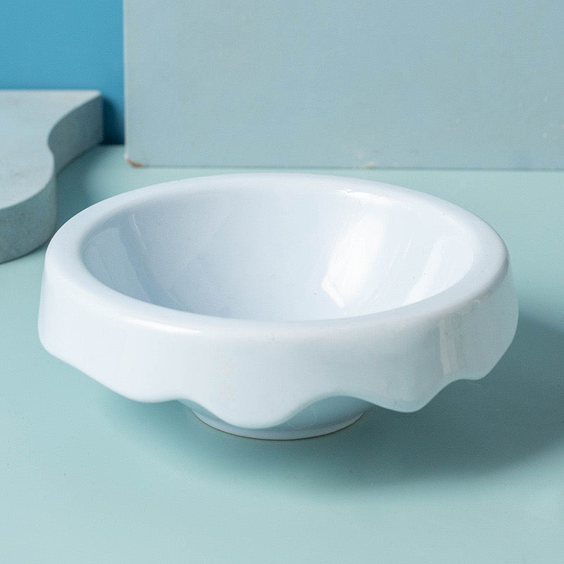 Ceramic Pet Elevated Bowl - Ice Cream