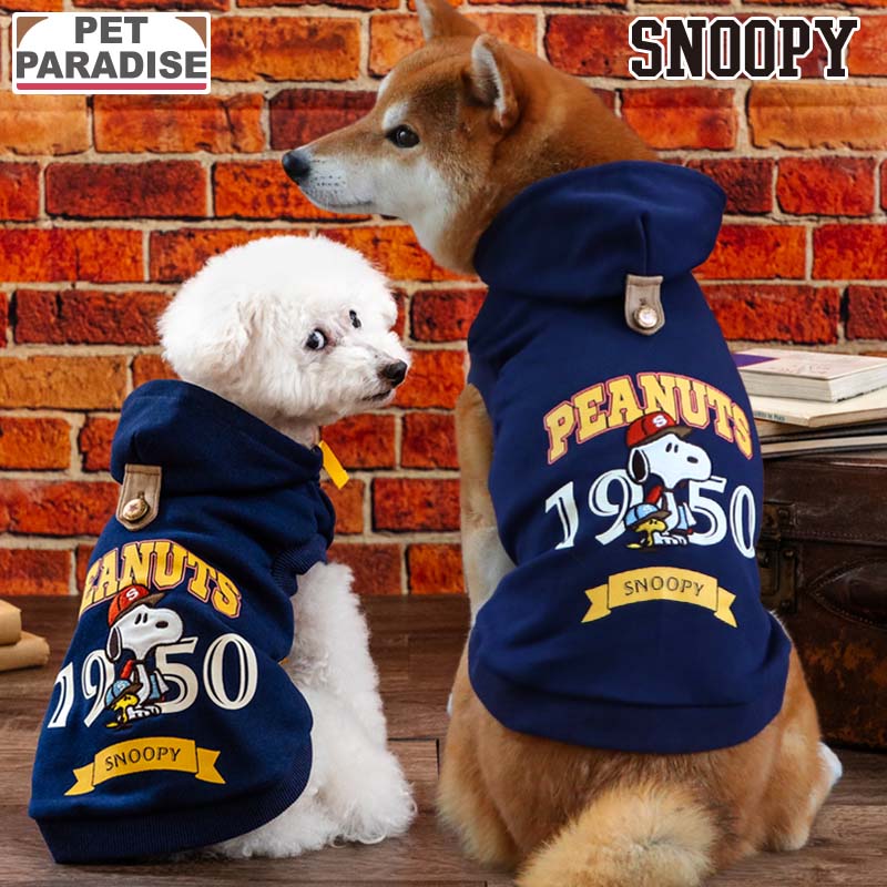 Snoopy Dog Clothes, Fall College Logo Hoodie