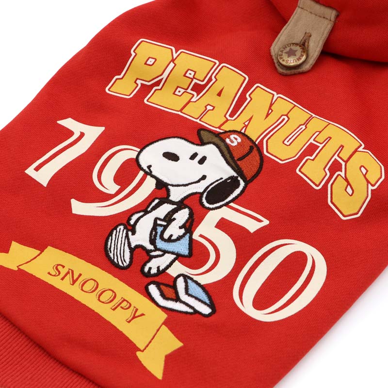 Snoopy Dog Clothes, Fall College Logo Hoodie