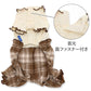 Authentic Disney Chip and Dale Dog Clothes Autumn Pants Jumpsuit Check Pattern