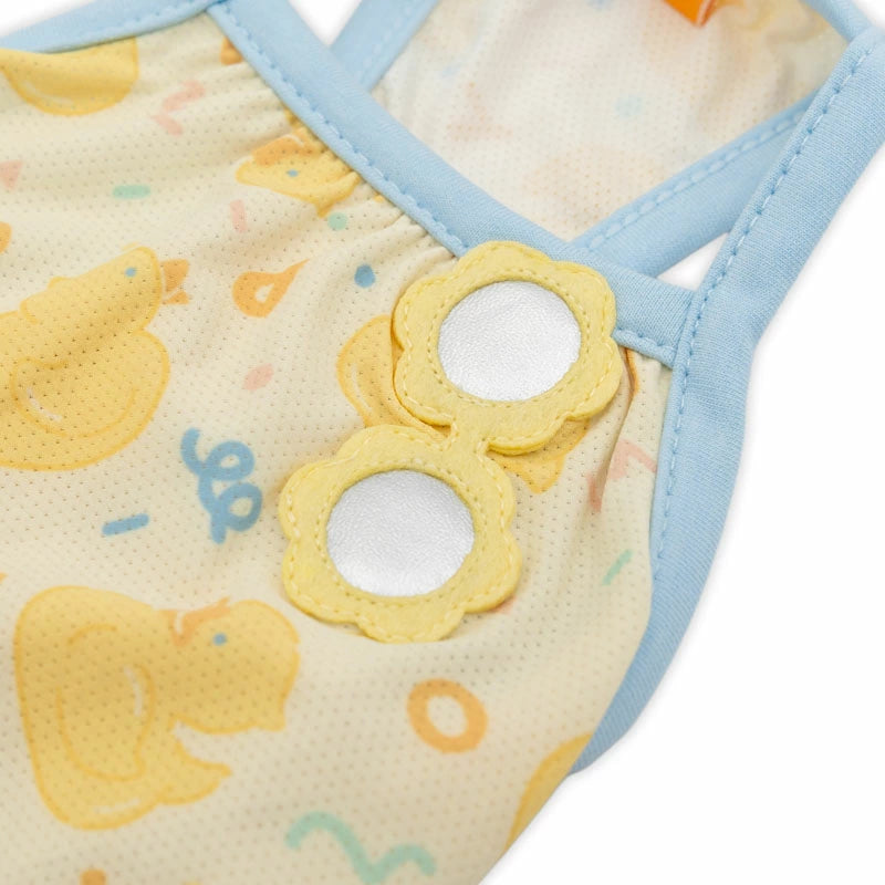 Summer dog clothes, cool to the touch, duck camisole, for small and medium-sized dogs, heat protection | Yellow, absorbent, quick-drying, insect protection