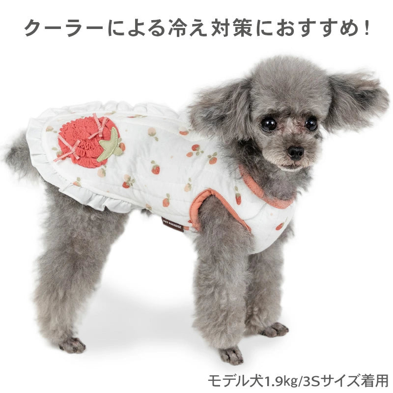 Strawberry Print, Soft Quilted Vest