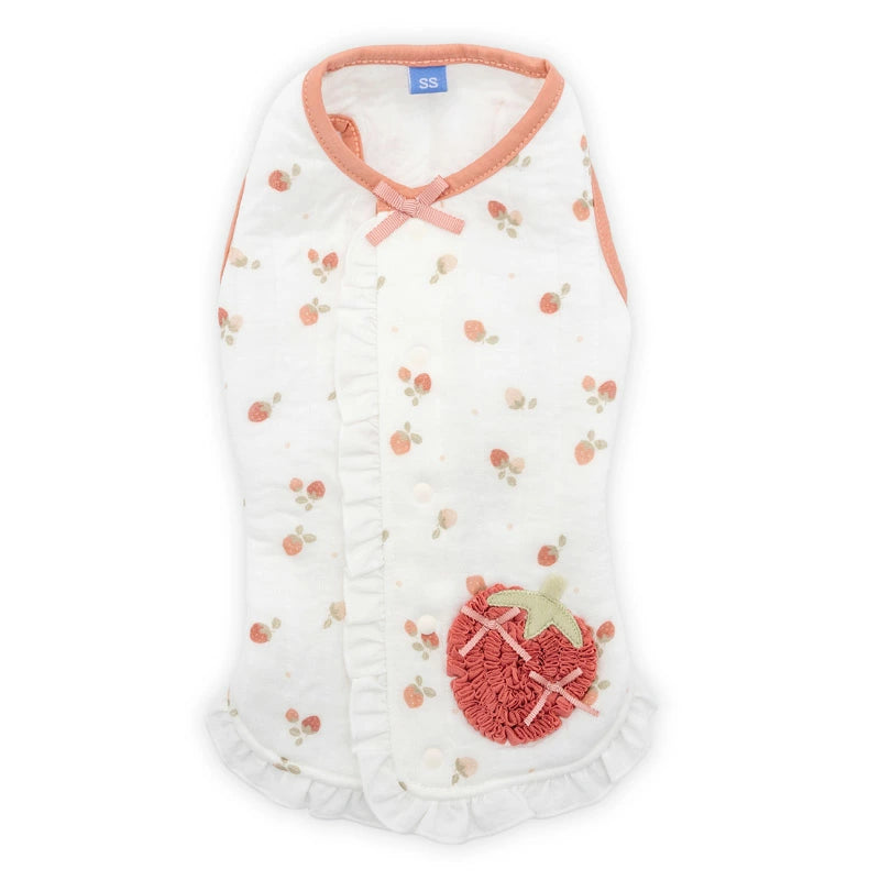 Strawberry Print, Soft Quilted Vest