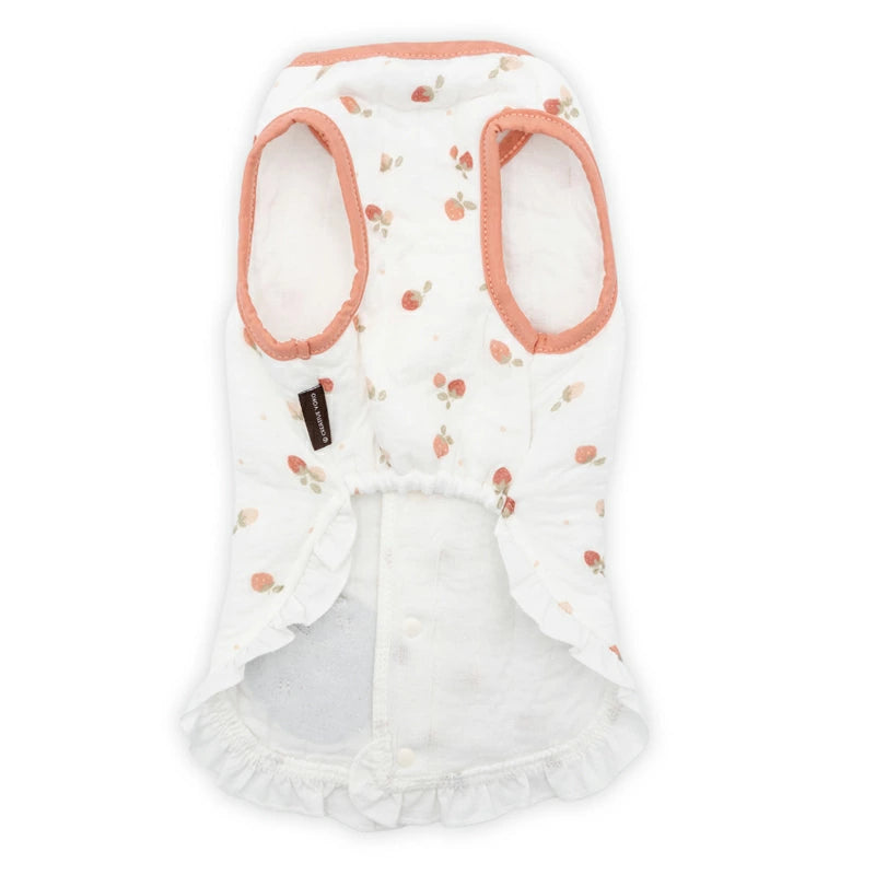 Strawberry Print, Soft Quilted Vest