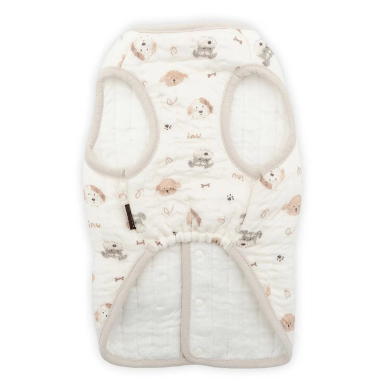 Dog Print, Soft Quilted Vest