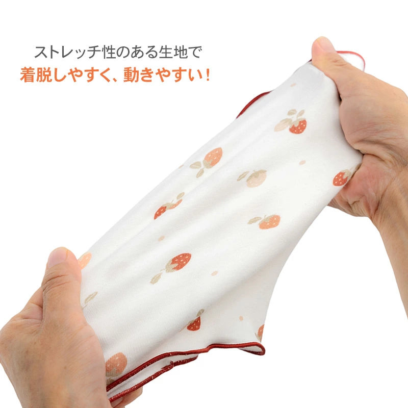 Winter Strawberry Pattern Petty Heat Tenjuku Belly Roll | Warm Cold Protection