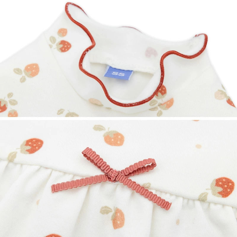 Petitheat Winter Dog T-Shirt with Strawberry Print