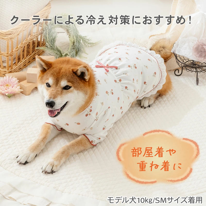 Petitheat Winter Dog T-Shirt with Strawberry Print