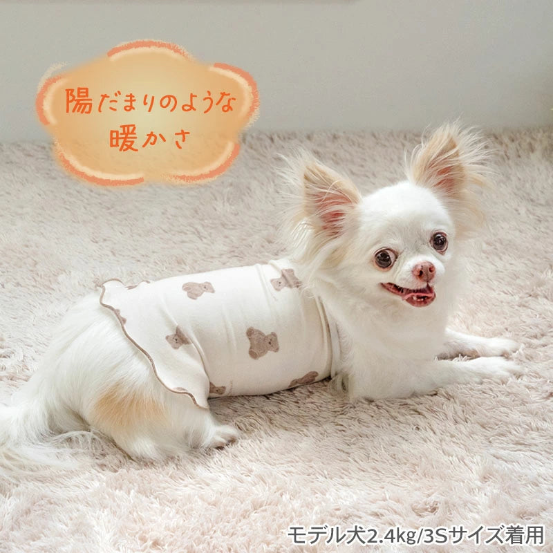 Winter Bear Pattern Petty Heat Tenjuku Belly Roll | Warm Cold Protection