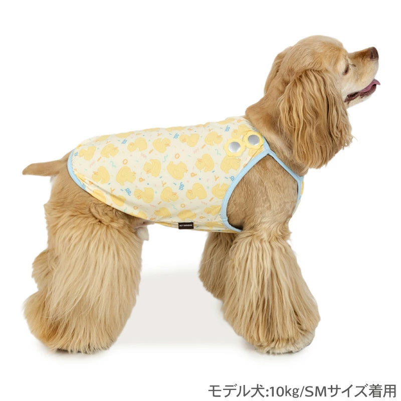 Summer dog clothes, cool to the touch, duck camisole, for small and medium-sized dogs, heat protection | Yellow, absorbent, quick-drying, insect protection