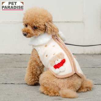 Pet Paradise Bear Design Open-Back Zip Vest - Japanese Jacket