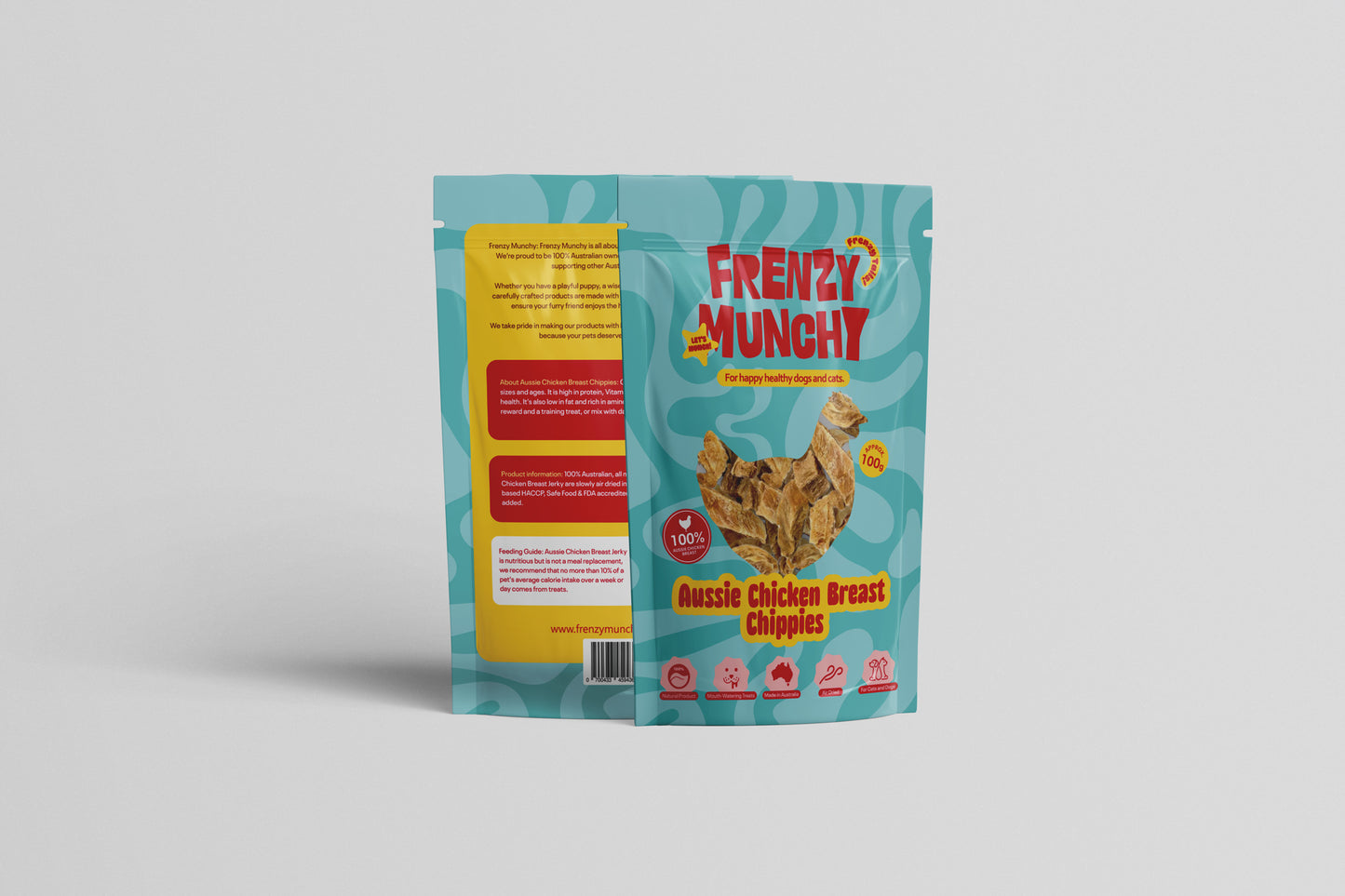 Aussie Chicken Breast Chippies 100g | Frenzy Munchy