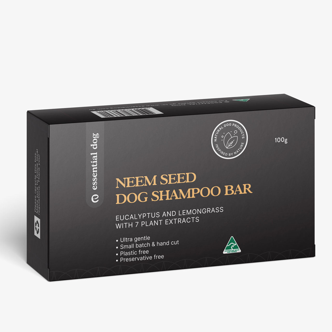Dog Shampoo Bar: Neem Seed, Lemongrass and Eucalyptus 100g