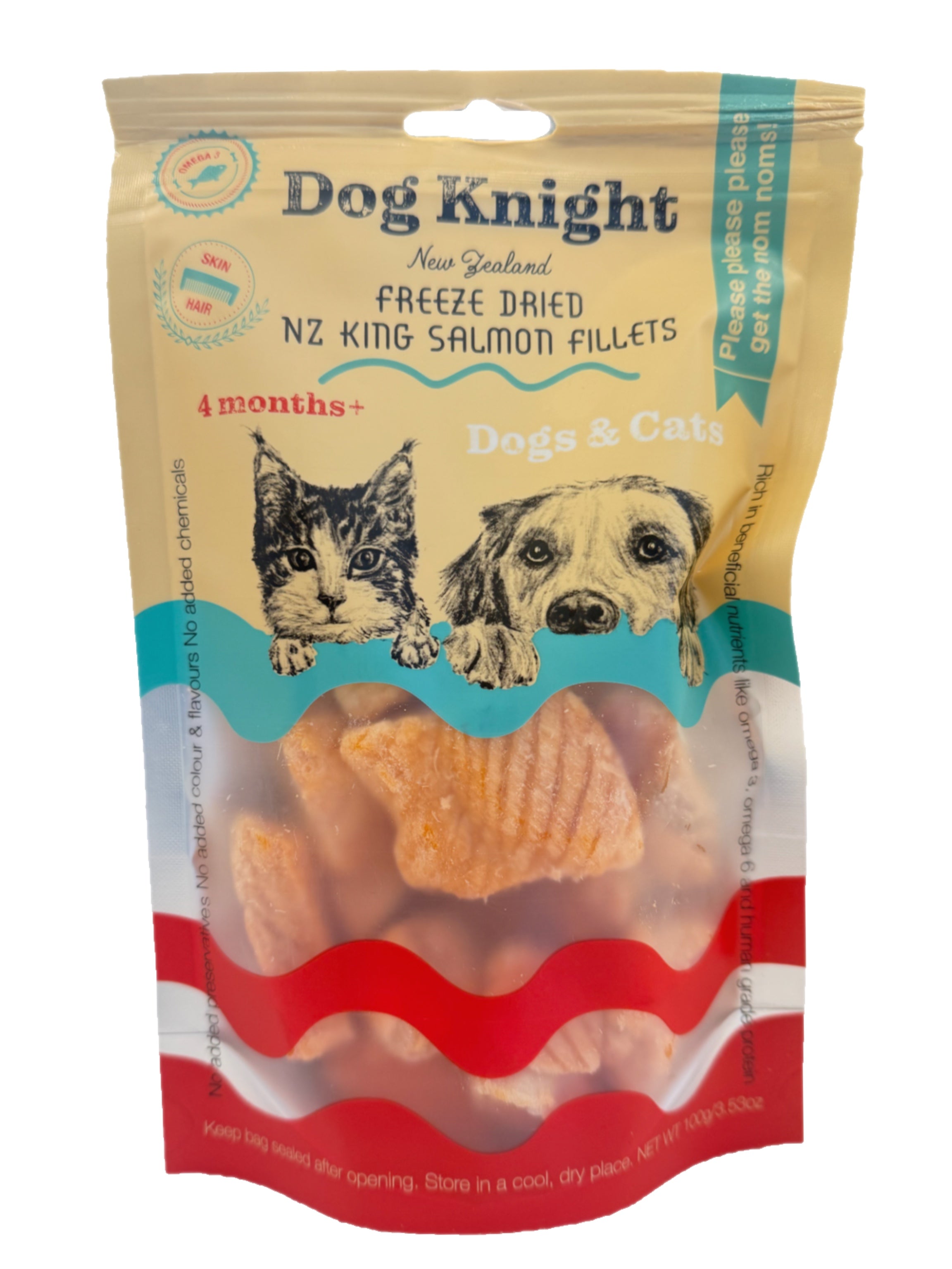 Freeze Dried King Salmon Bites 100g | Dog Knight