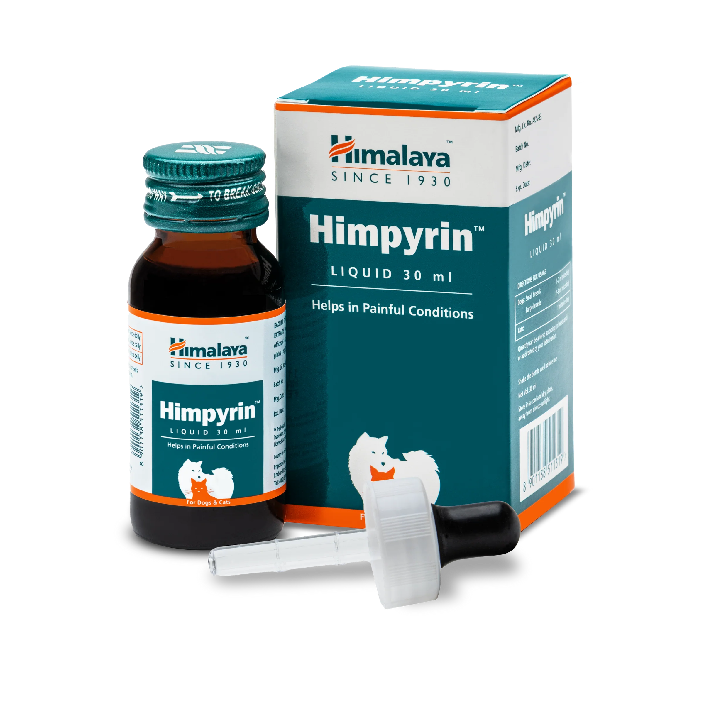 Himalaya Pets Himpyrin Anti-Inflammatory, Fever & Pain Relief 30ml