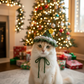 Handmade Christmas Tree Hat and Bandana for Dogs & Cats