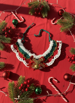 Handmade Xmas Bandana with a Bell
