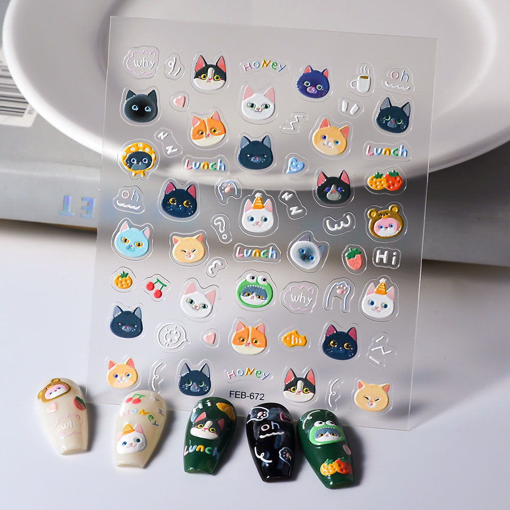 Cats and Dogs Nail Stickers