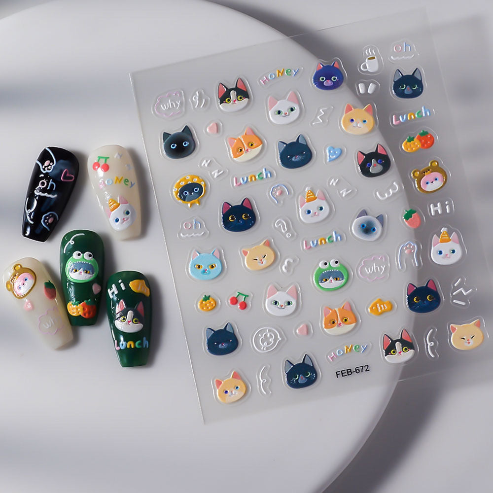 Cats and Dogs Nail Stickers