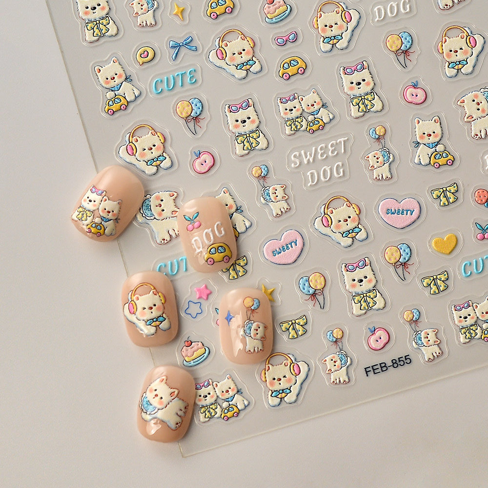 Cats and Dogs Nail Stickers