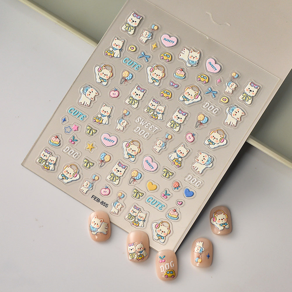 Cats and Dogs Nail Stickers