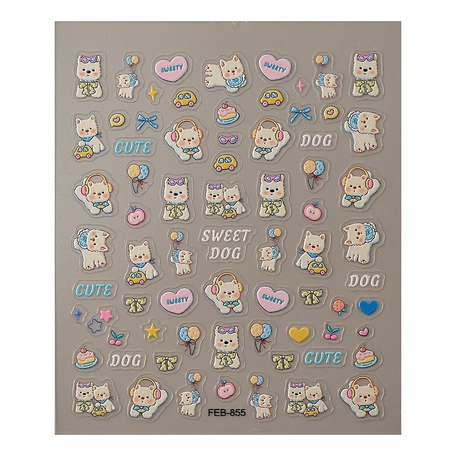 Cats and Dogs Nail Stickers