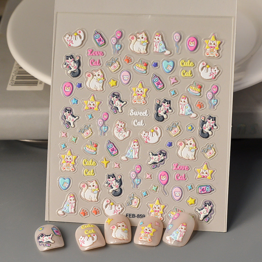 Cats and Dogs Nail Stickers