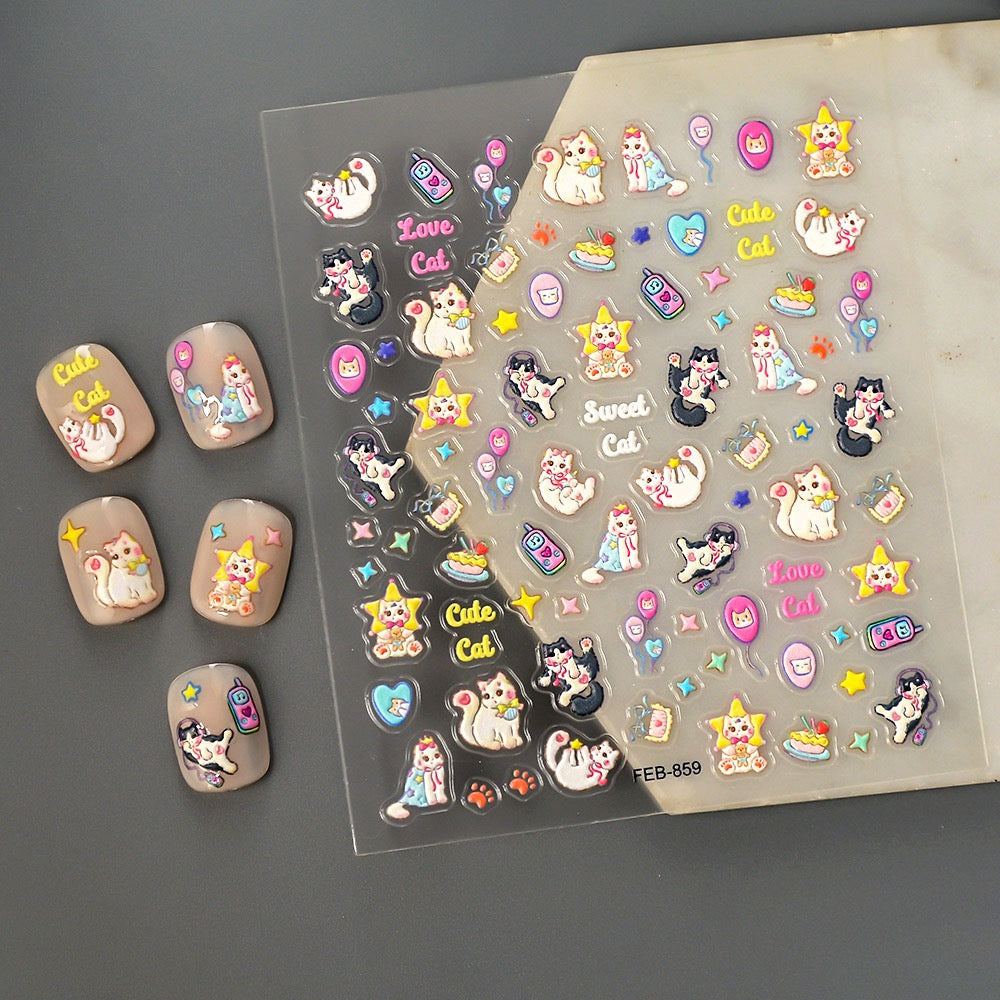 Cats and Dogs Nail Stickers