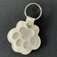 Leather Paw Print Keychain | Pet Memorial Gift for Cat & Dog Lovers