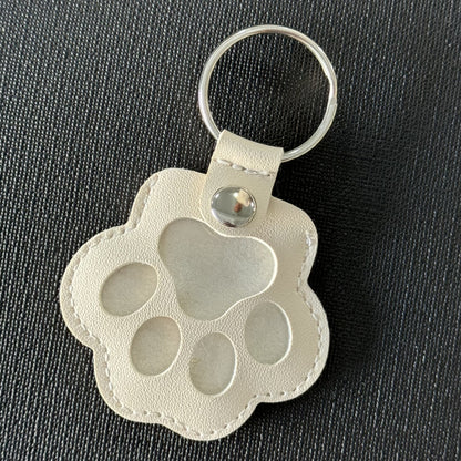 Paw Key Ring Pet Memorial Paw Keychain, Paw Leather KeyChain, Cute Leather Case