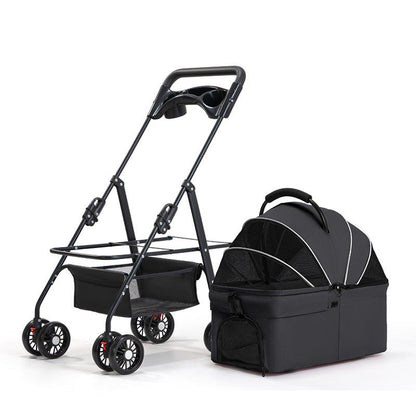 3-in-1 Pet Stroller, Carrier & Car Seat for Small Dogs & Cats | Foldable Travel Pram