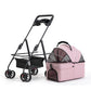3-in-1 Pet Stroller/Carrier for Small Dogs Cats/Dog Car Seat - Dog Stroller with Detachable Carrier - Portable Folding Travel Pram Pushchair