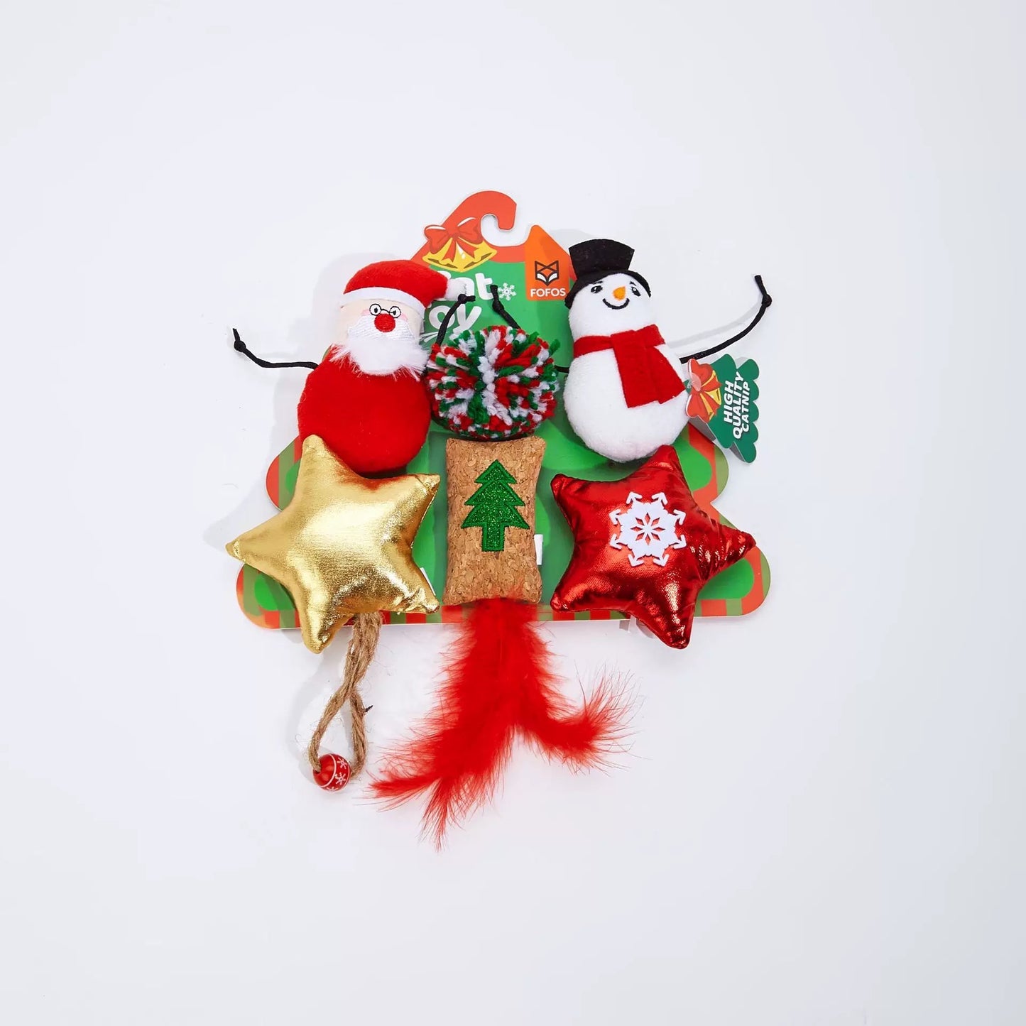 Xmas Holiday Festive Cheer Miniz Multi Pack Plush Crinkly Jingly Toy