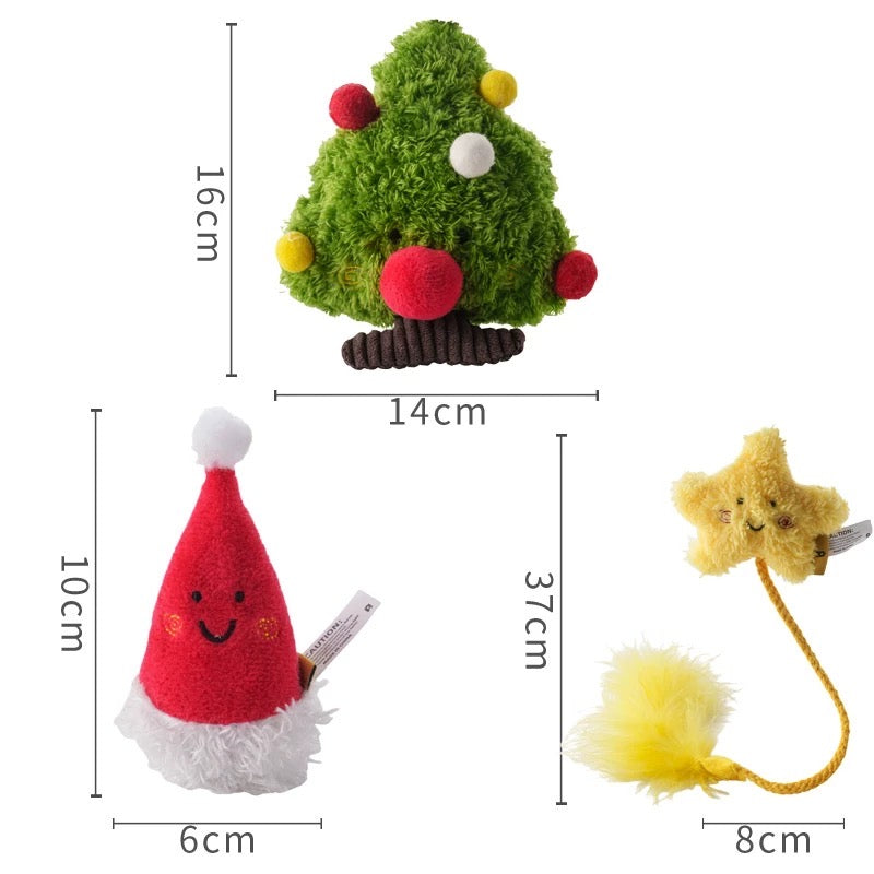 Xmas Holiday Festive Cheer Miniz Multi Pack Plush Crinkly Jingly Toy